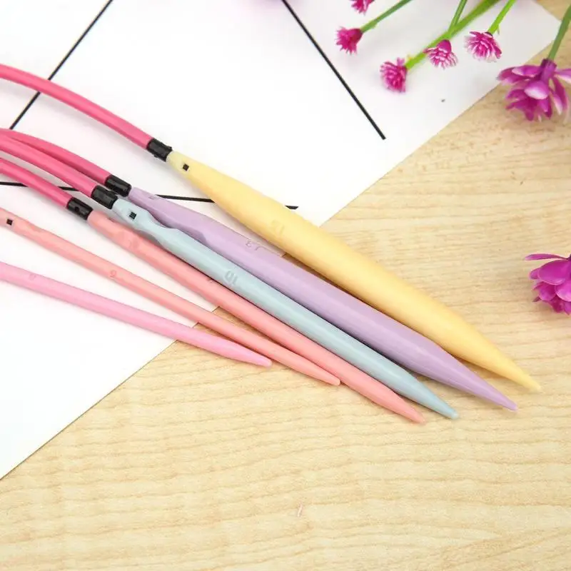 10 Pairs Aluminum Change Head Circular Knitting Needle Crochet Hooks Set