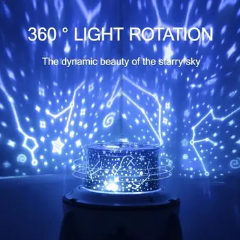 

Small Rocket Projection Lamp Dream Starry Sky Rotating Novelty Night Lamp Dream USB Atmosphere Charging Light Romantic P5Z5