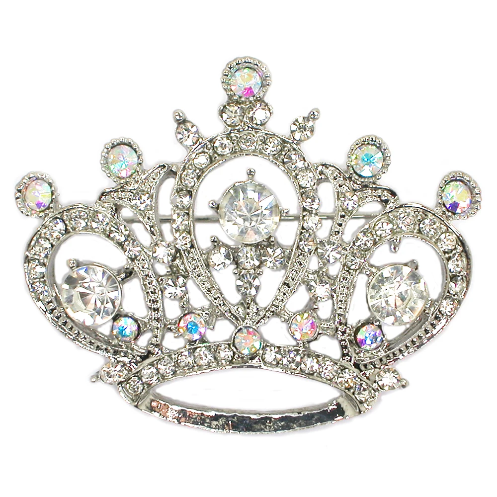 12pcs/lot Wholesale Rhinestone Crown Pin brooches Bridal wedding party prom pin broochs jewelry gift C102269 | Украшения и