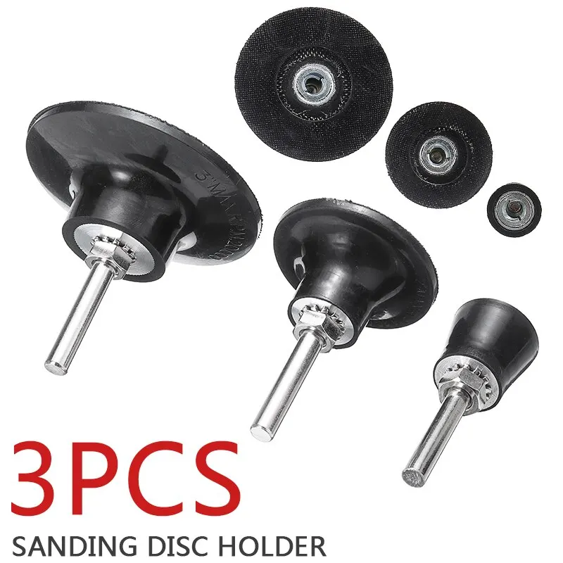 3PcsSet255075mmSandingDiscHolderRollLockPadHolderRotary
