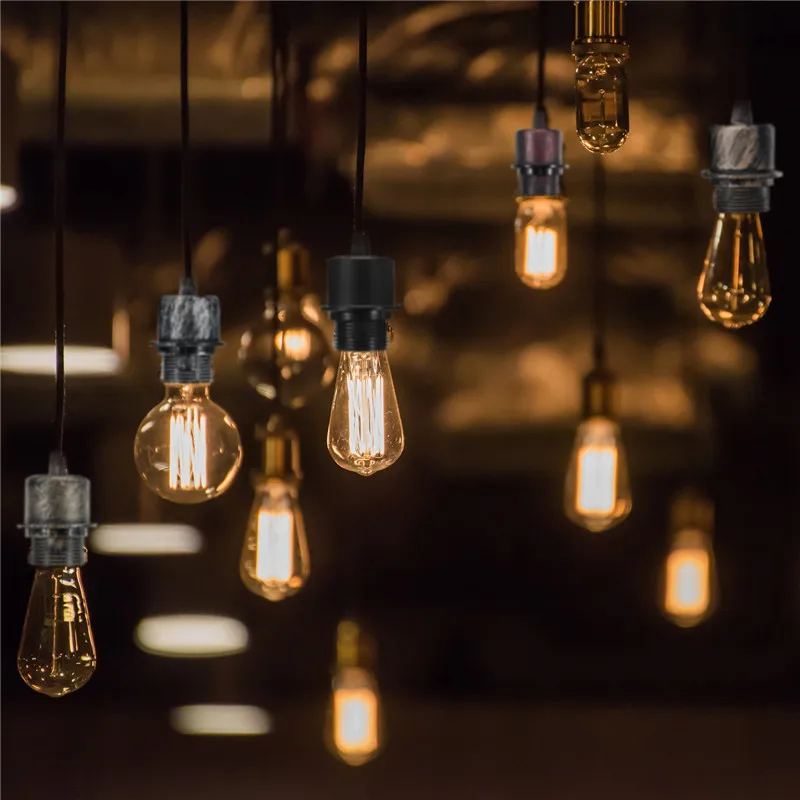 Ретро подвесной светильник E27 держатель лампы для 110V 220V led/Лампа накаливания(Эдисона) Винтажный Ретро Декор подвесной светильник