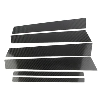 

Car Stickers Window B Pillar Trim For BMW 3 Series E90 2005-12 Black Fiber