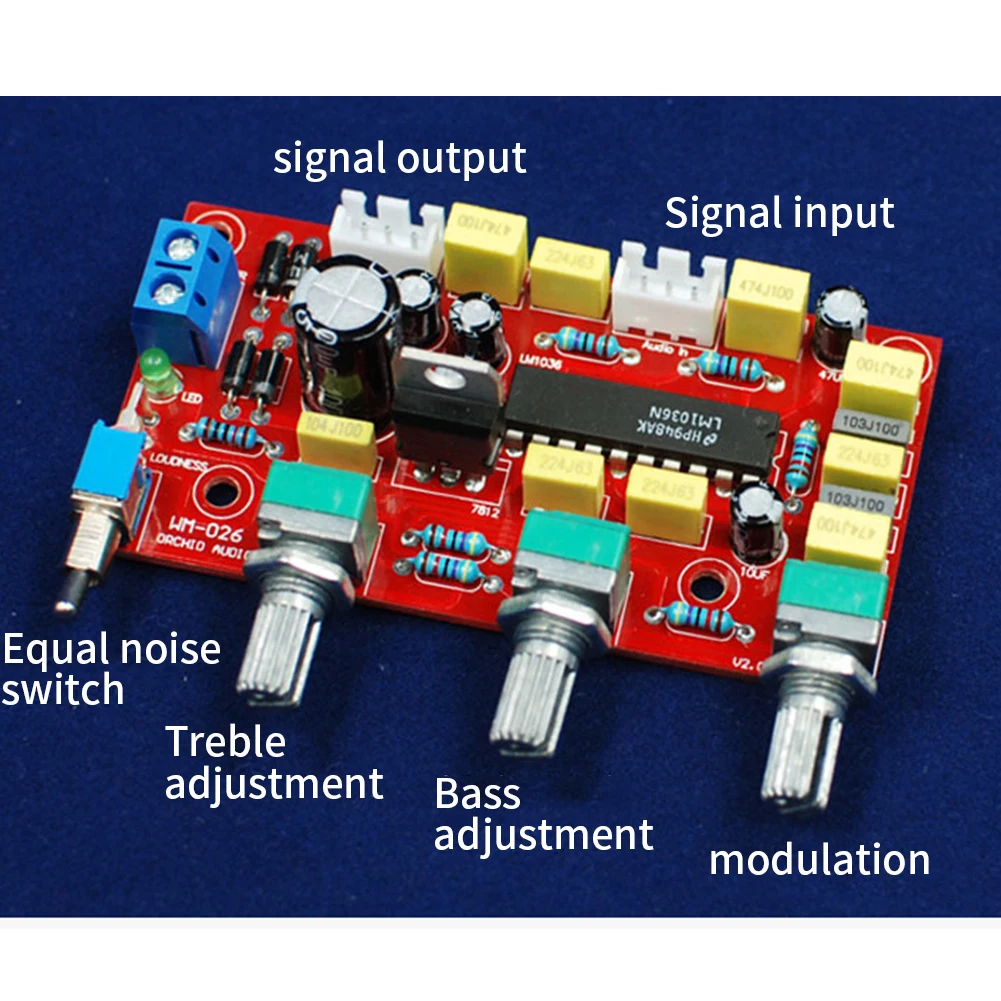 Домашний модуль энтузиаста анти-шум бас регулятор громкости усилитель аудио DIY аксессуары HIFI предусилитель ВЧ тон доска комплект LM1036