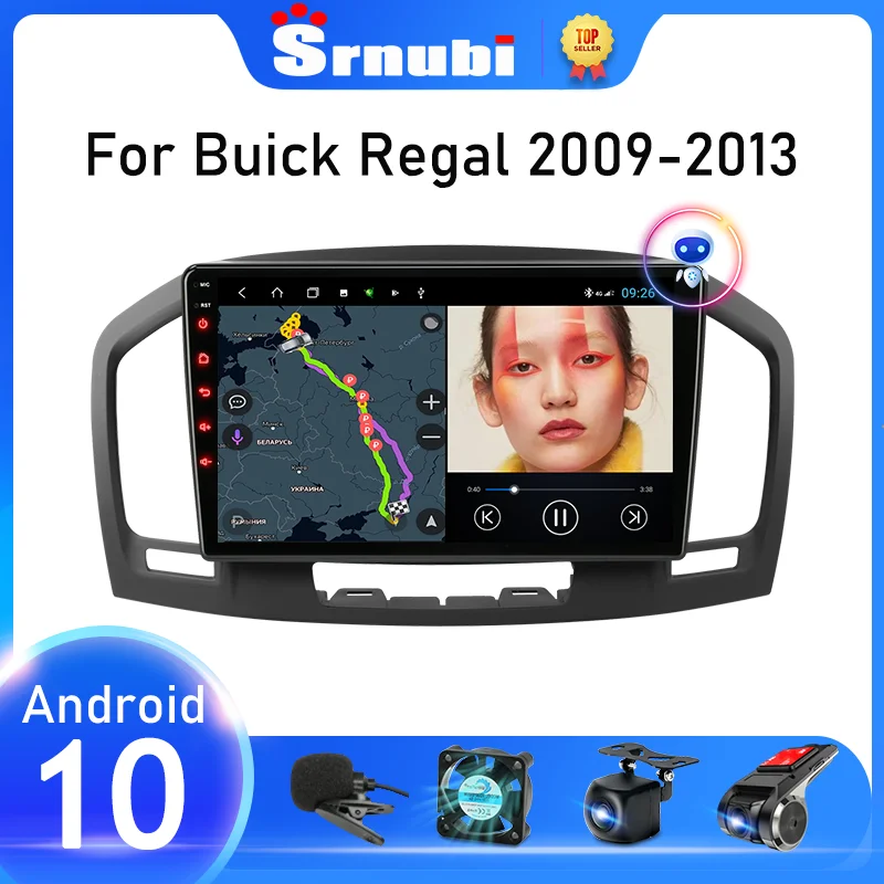 Автомобильное радио Srnubi для Buick Regal Opel Insignia 2009 2010 2011 2012 2013 2 Din Android 10 мультимедийный