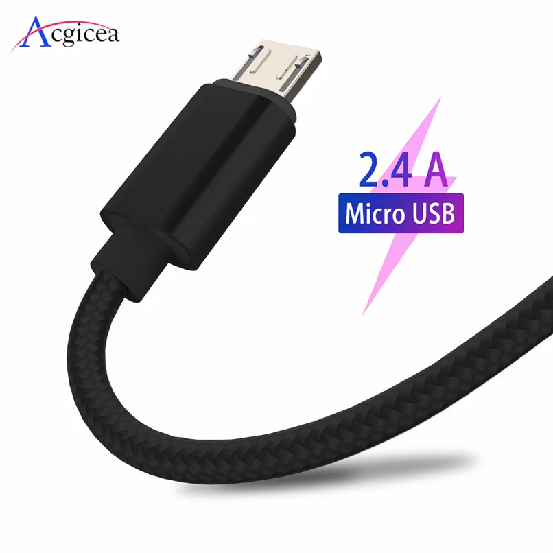 

Micro USB Cable 2.4A Nylon Fast Charging USB Data Cable for Samsung Xiaomi LG Tablet Android Mobile Phone Microusb Charging Cord