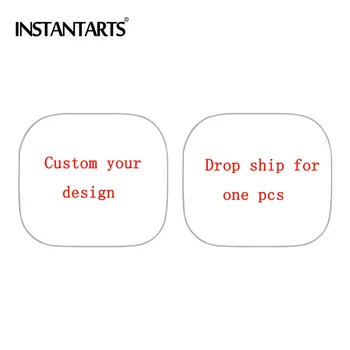 

INSTANTARTS Custom your design/Logo/Name/Text Fashion Car Side Windows Sunshade 2pcs/Set Car Sunshade Cloth Car Sun Visor Side
