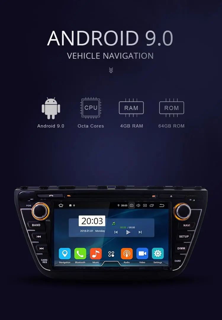 JDASTON 2DIN Android 9,0 автомобильный dvd-плеер для Suzuki SX4 S-Cross 2013 Мультимедиа gps Радио стерео 4G+ 64G Восьмиядерный