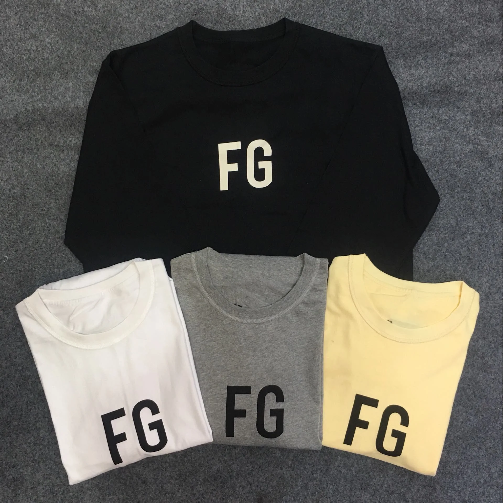 

2019 FG Printed Women Men Long Sleeve T shirts tees Hiphop Streetwear Men Casual Oversized T shirt