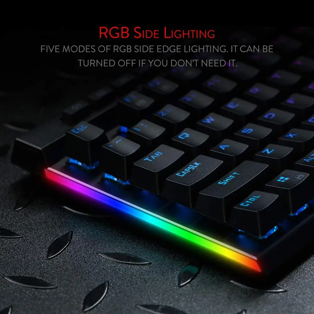  Redragon K580 VATA Mechanical Gaming Keyboard RGB LED Backlit 104 Keys Anti-Ghosting Macro Keys Blu