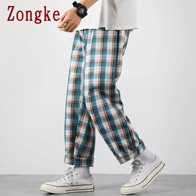 grey plaid sweatpants