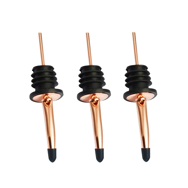 3pcs Rose Gold A UPORS вино Pourer 2 шт нержавеющая сталь алкоголь ликер носики бутылки диспенсер бутылки вина Пробка с крышкой вино аксессуары - Цвет: 3pcs Rose Gold A