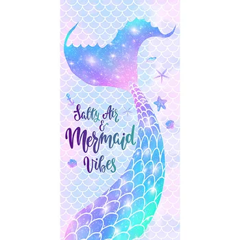 

2020 New Soft Mermaid Beach Towel Good Water Absorbing Microfiber Bath Towels Printed Beautiful Mermaid See Beach Mat