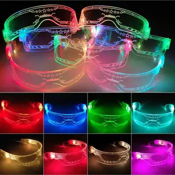 

Luminous LED Glasses EL Wire Neon Party LED Glasses Light Up Glasses Rave Costume Party Decor DJ SunGlasses Halloween Decoration