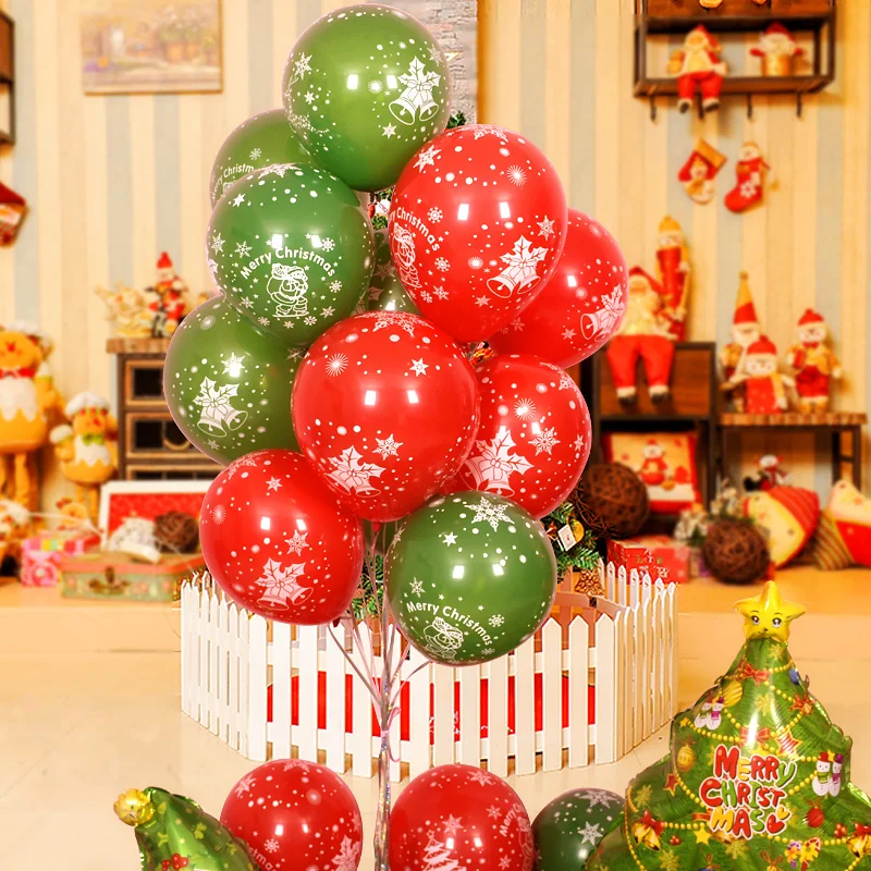 Рождественские шары для детской комнаты, украшения для дома, аксессуары для украшения рождественской елки, Детские латексные шары из фольги