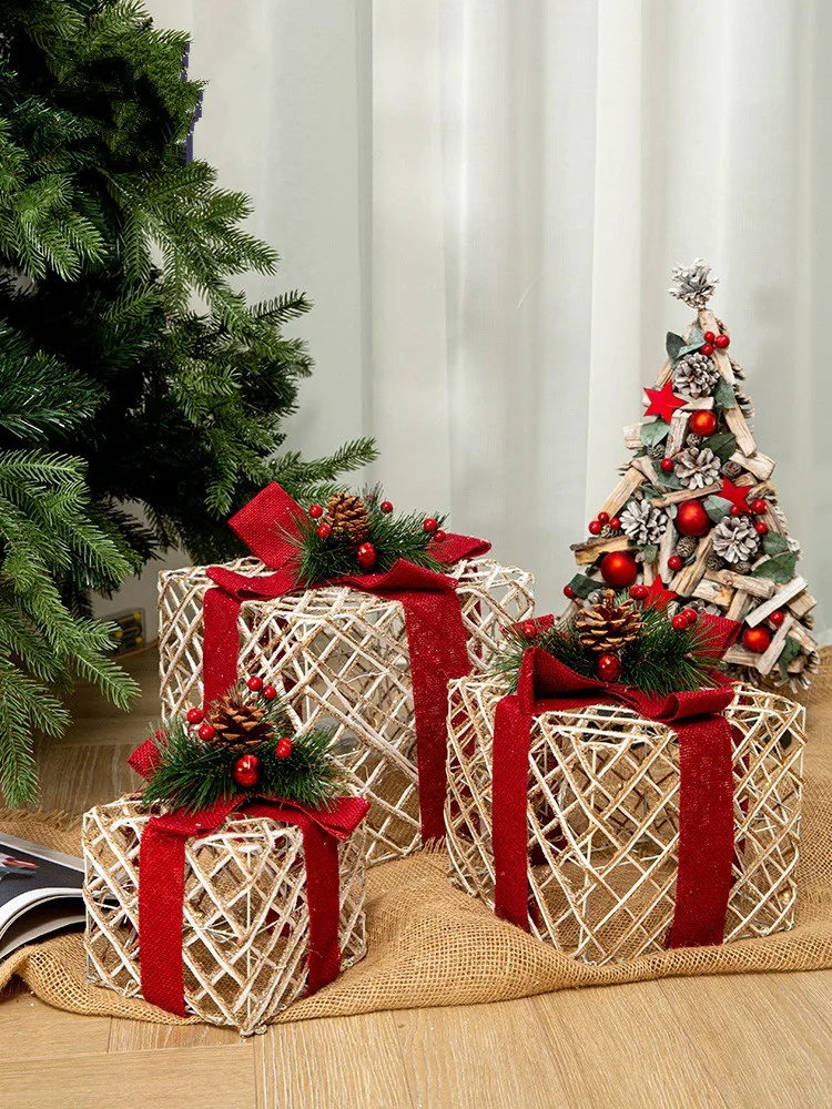 

Christmas shopping mall large window decoration ornaments living room floor decoration gift set scene layout gifts