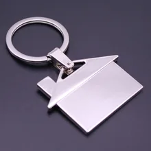 Творческий брелок домик кулон адаптируемые под требования заказчика недвижимость логотип Подарочный металлический брелок для ключей кулон оптом