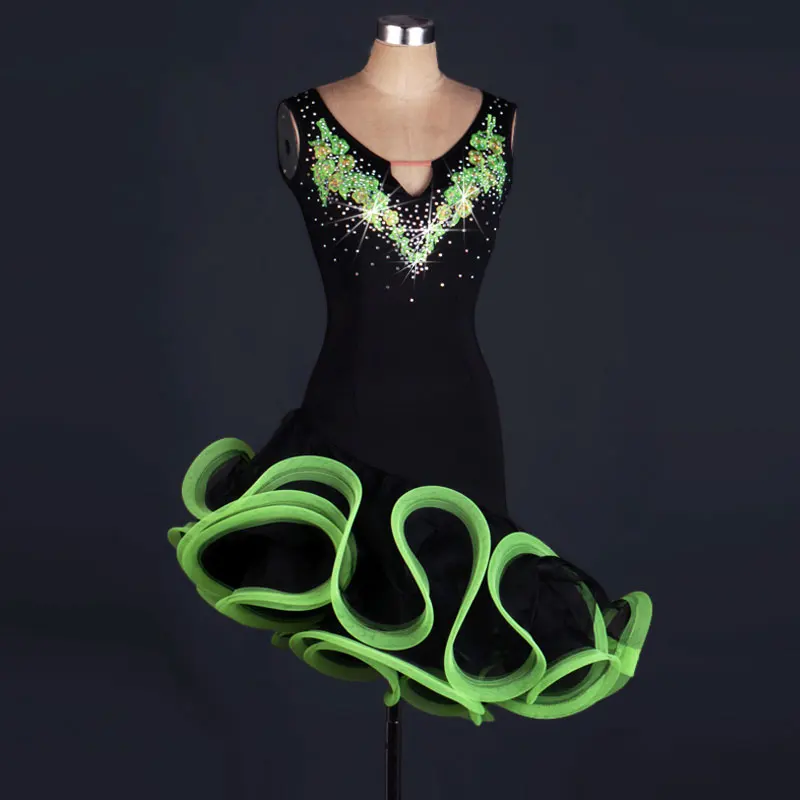 

Latin dance dress women diamond latin dance costumes for women samba tango dance dress latin dresses for girls competition
