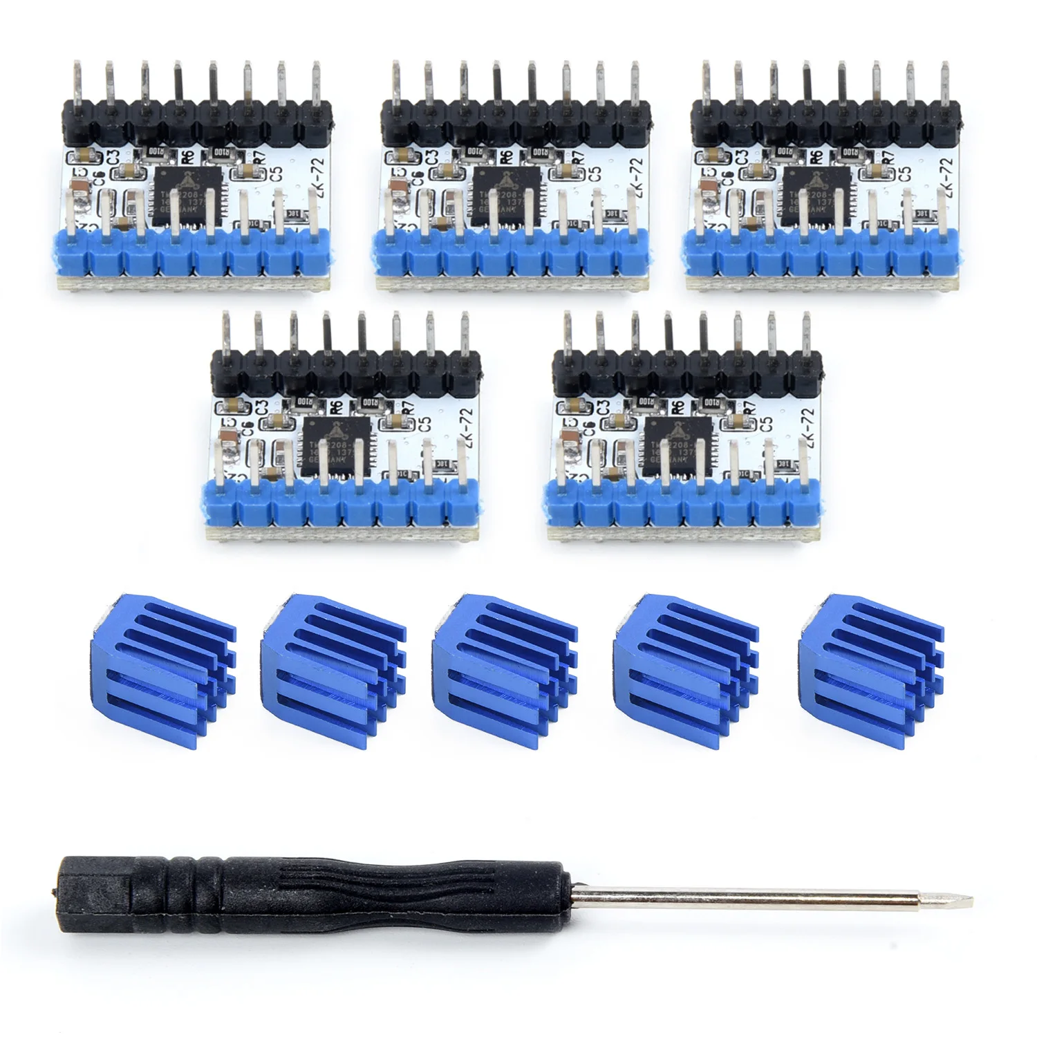 5 шт. TMC2208 V1.1 Stepstick шаговый двигатель драйвер модуль теплоотвод для 3d принтера части