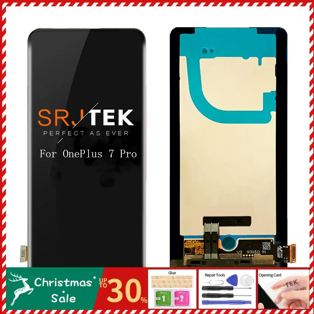6,41 ''для OnePlus 7T ЖК-дисплей сенсорный экран дигитайзер панель стеклянная сборка 1+ 7T для One Plus 7t ЖК-дисплей s Запасные части
