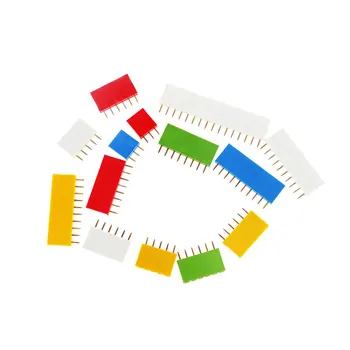 

10PCS 2.54mm Single Row Female PCB Board Pin Header Connector Strip Pinheader 1x 2P 3 4 6 8 10 16 40P 1 pin Colourful socket