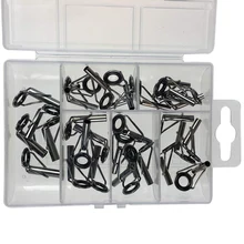 30Pcs Fishing Rod Tips Repair Kit 3.0-4.5Mm Ceramic Ring Diy Eye Set Saltwater Freshwater Rod Rebuilding Sea Spinning Casting Ro