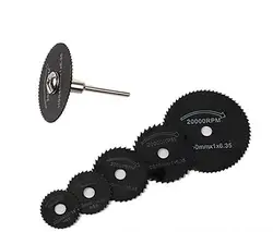 Mini lame de scie HSS, pièces de coupe circulaires, disques de coupe du bois, perceuse, mandrin, coupe du bois, outil électrique rotatif, 7 pièces/ensemble 