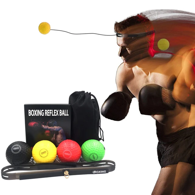 Boxing Reflex Balls with Silicone Fitness Headband Punching Training Balls Set boxing training equipment