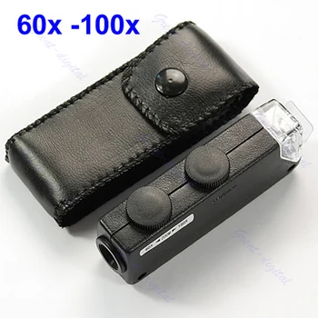 

Mini Handheld 60x-100x Pocket Microscope Magnifer Loupe G6DD