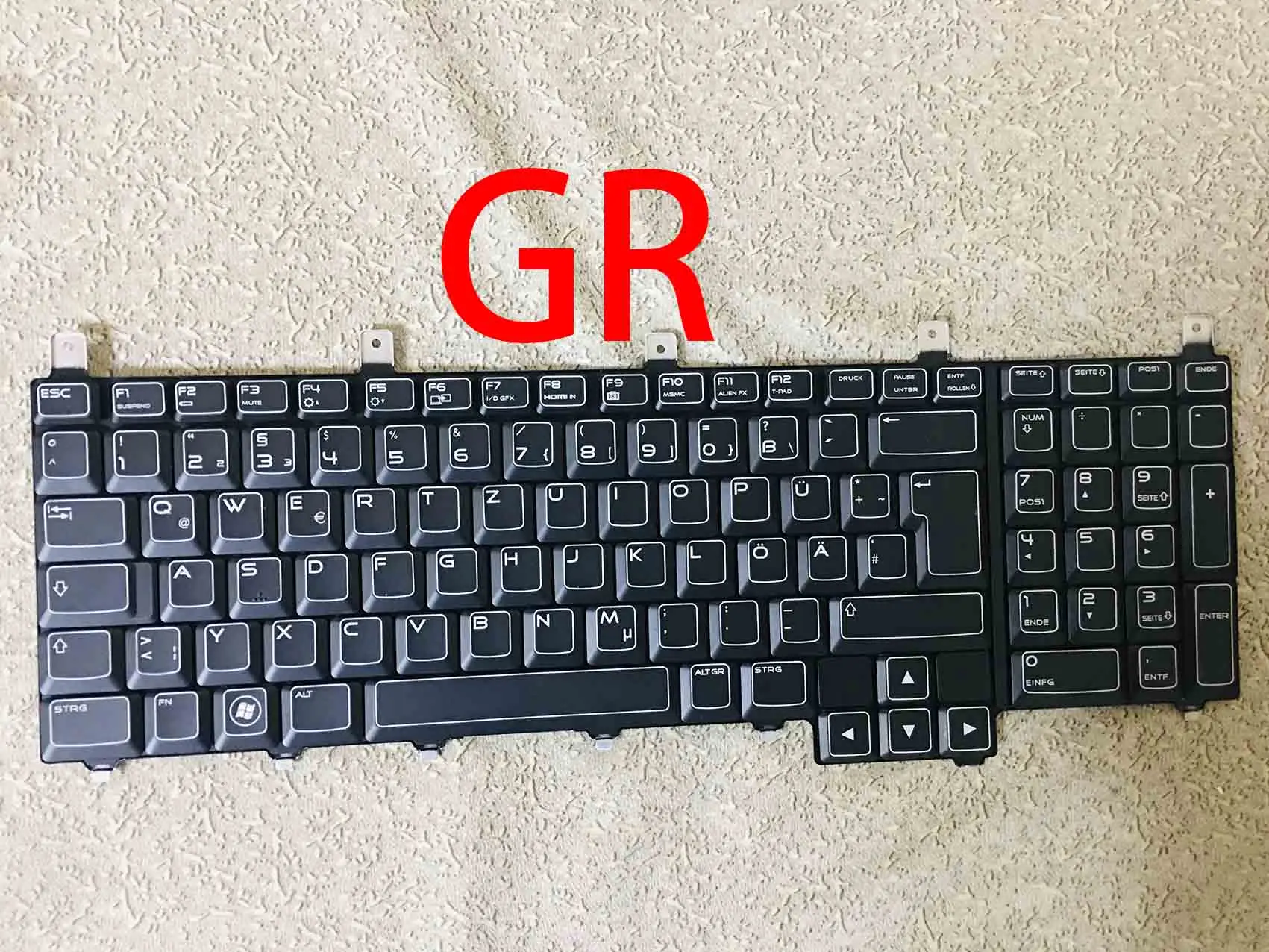 Клавиатура для Dell Alienware M17X R1 R2 R3 R4 R5 R6 M18X немецкая синяя лента | Компьютеры и офис