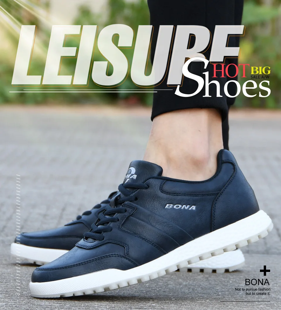 BONA/ г. Новые Дизайнерские повседневные туфли мужские туфли на плоской подошве из микрофибры низкие кроссовки на шнуровке Мужская обувь для отдыха Tenis Masculino