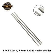 3 шт. 4,0/4,8/5,5 мм хвостовик круглый высокоуглеродистой Сталь заточки цепных пил Пильная цепь файлы точилка для деревообработки цепная пила