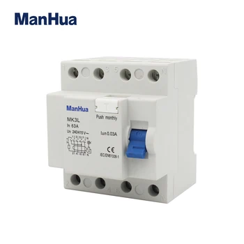 

ManHua 4P 40A MK3L-63 Residual Current Circuit Breaker