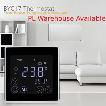 

Floureon C17.GH3 Touch Screen LCD Display Room Thermostat for Gas Boiler Water Heating Temperature Regulator Weekly Programmable