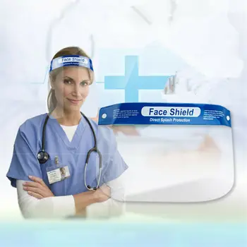 

Transparent Anti-virus Safety Protective Face Shield Mask Eyes Full Face Covering Protector Guard Tool