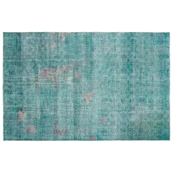 

Handmade Turquoise Vintage Overdyed Turkish Area Rug 214x327 Cm-7'0''X10'9''