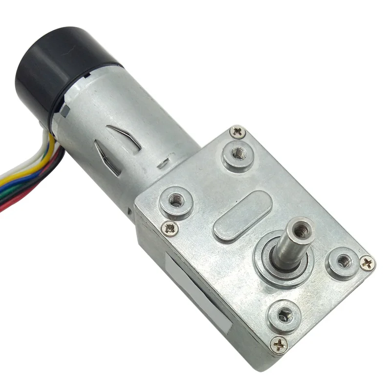 6V 12V 24V DC Электрический червячный мотор с энкодером высоким крутящим моментом в