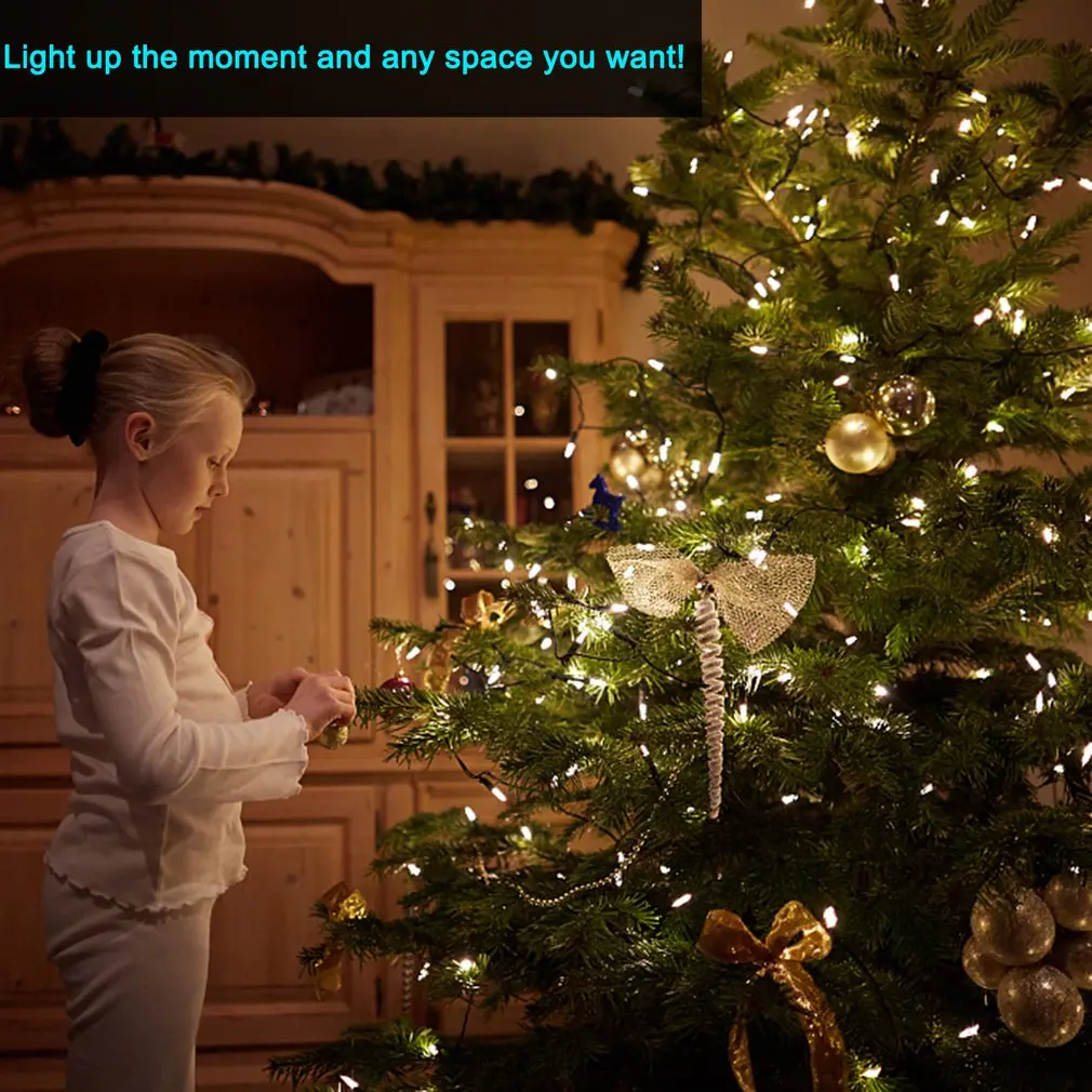 Водонепроницаемый 3 м 30 светодиодный s светодиодная лента RGB светильники с питанием от аккумулятора с пультом дистанционного управления Крытый декоративный свет для открытого напольного сада коляска Рождественская елка
