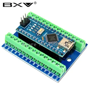 

NANO V3.0 3.0 Controller Terminal Adapter Expansion Board NANO IO Shield Simple Extension Plate For Arduino AVR ATMEGA328P