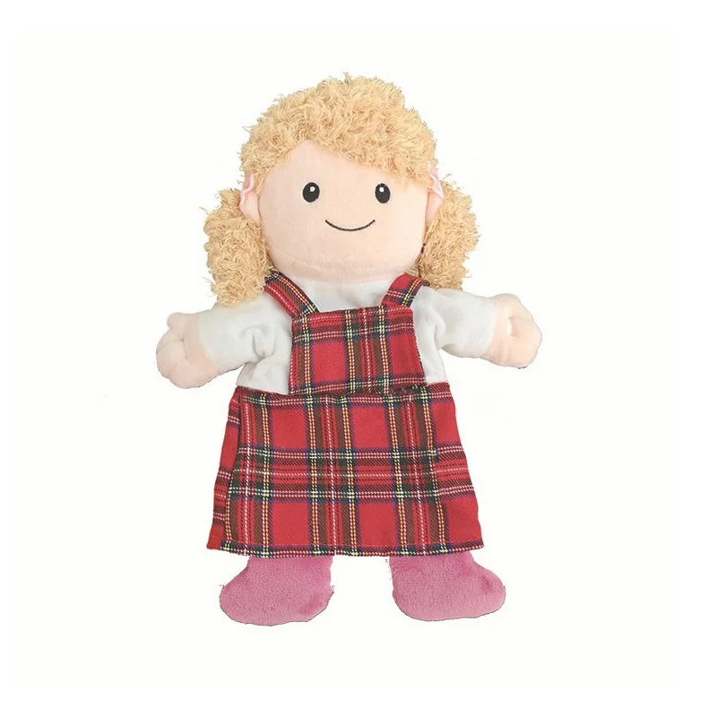 35cm family open mouth glove puppets kindergarten show mom ventriloquist tell story muppet Role play handdoll boy girl gifts toy hand puppet