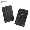 KEYYOU 3 Button Smart Card For Renault Clio Logan Megane 2 3 Koleos Scenic Card Case Black Car Key Fob Shell With Small Key ► Photo 1/5