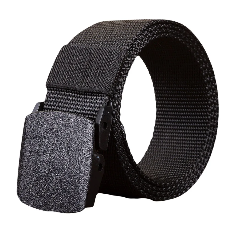 

Men'S Casual Fashion Tactical Belt Alloy Automatic Buckle Nylon Canvas Belt Youth Students Belt Outdoor Travel Tactical Train