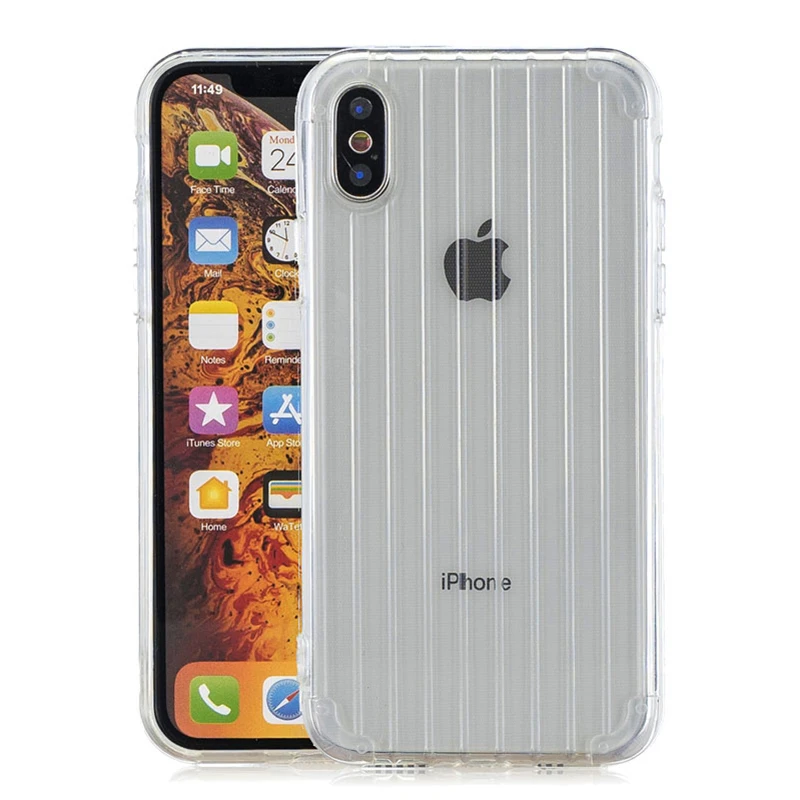 

Candy Colorful Case for Apple iPhone XS Max XR X 8 7 6 6S Plus Case Soft Silicon Luggage Style Phone Suitcase Cover