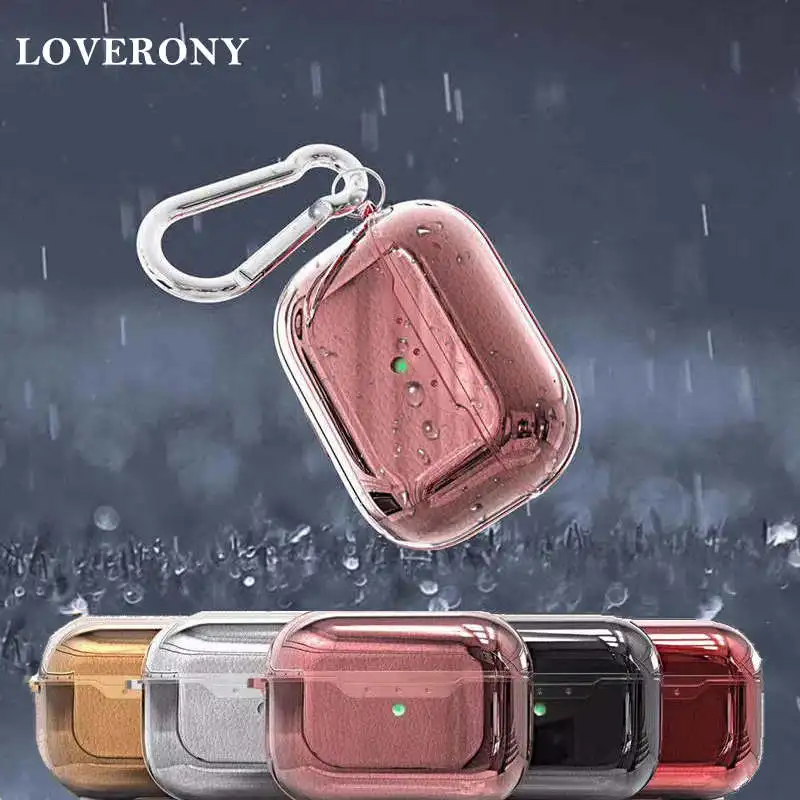 LOVERONY кожаный чехол с гальваническим покрытием для AirPods Pro Bluetooth наушники защитный