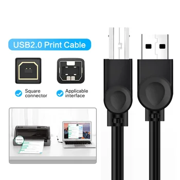 

FONKEN USB 2.0 Printer Cable 1m 3m Square USB Data Cable for Camera Video Recorder Scanner fax machine USB Type A to B Cord