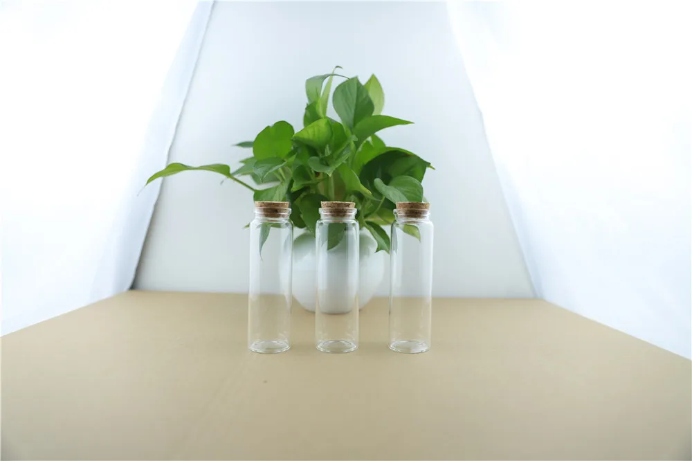 37mm 24PCS 100ml Glass Bottles Storage Jar for Spice Corks spicy Bottle Candy Containers Vials With Cork Stopper (1)