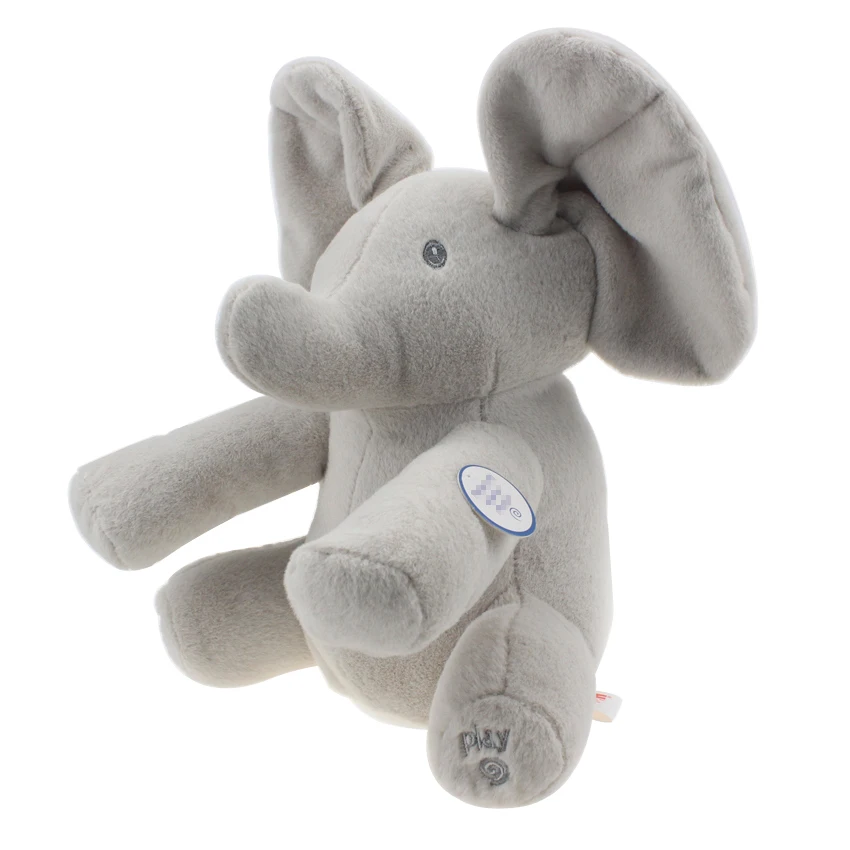 30cm Small Soft Toy Peek A Boo Elephant Teddy Bear Plush Stuffed Animal Doll Music Education 3