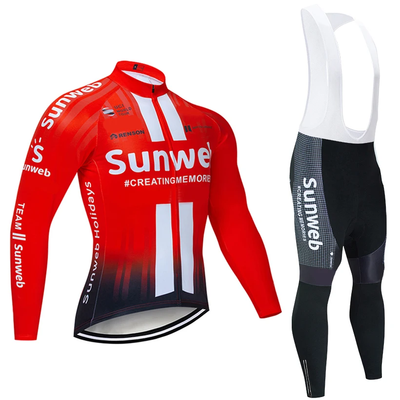 Зима 2021 велосипедная команда Sunweb Джерси велосипедные брюки Мужская одежда для