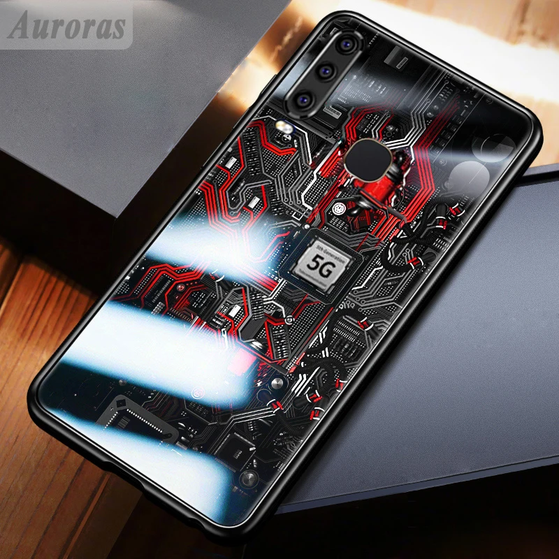 Auroras для VIVO Y12 чехол Explorer окрашенный закаленное стекло силиконовый защитный Y15 Y17
