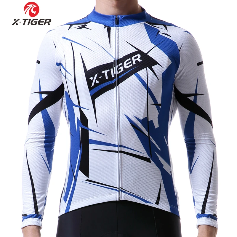 X-TIGER с длинными рукавами дышащие майки для велоспорта MTB велосипедная Одежда Майо Ropa Ciclismo Спортивная одежда для велоспорта спортивная одежда