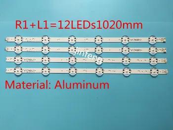 

New 100pcs/Kit LED strips for LG 49 TV 49UJ651V 49UV340C UB 49UJ6500 UB LC490DGG 6916L 2862A 6916L 2863A V17 49 L1 V17 49 R1